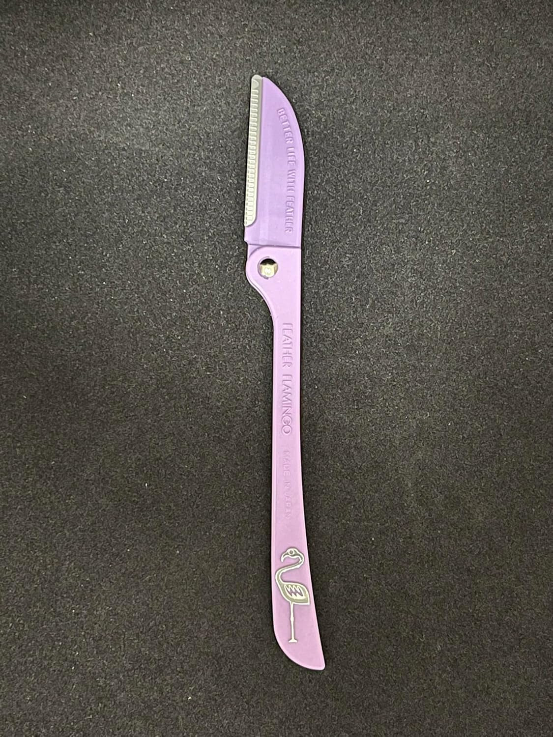 Feather Flamingo Facial Touch up Stainless Steel Razor for Eyebrow and Face Hair Removal - 3 Pack | Foldable and Long-Lasting