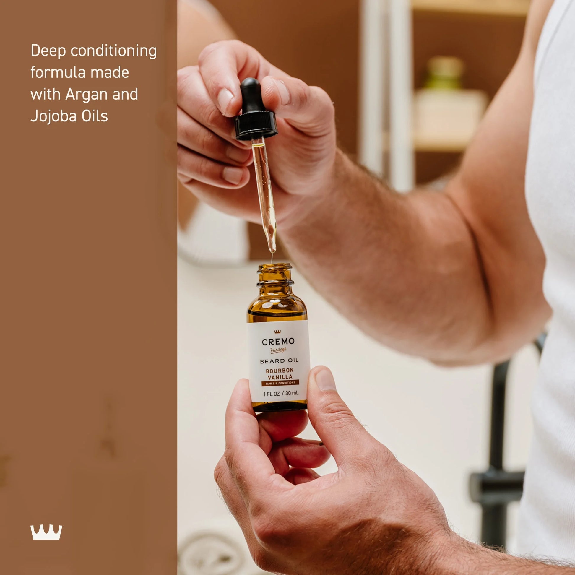 Beard Oil, Bourbon Vanilla Scent, 1 Fl Oz, Moisturizes & Softens Beards