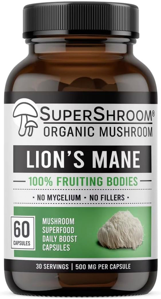 Organic Lions Mane Supplements Mushroom Powder |