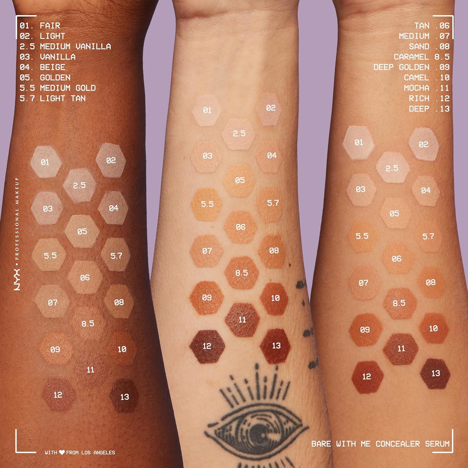 Bare with Me Concealer Serum, Concealer Makeup for up to 24Hr Hydration - Vanilla