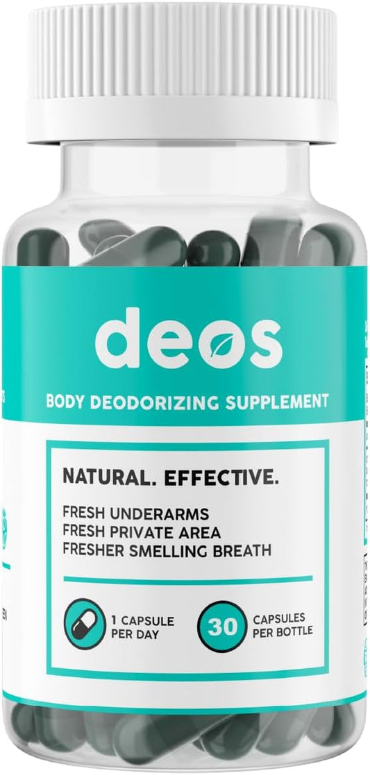 Internal Deodorant Supplement – Full Body Deodorizer for Gut Health, Skin Health, Detox & Digestion Support – Natural Odor Control Chlorophyll Pills for Head-To-Toe Freshness | 30 Capsules