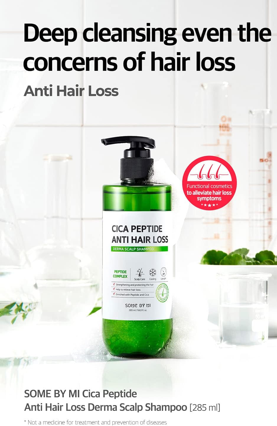  Cica Peptide anti Hair Loss Derma Scalp Shampoo