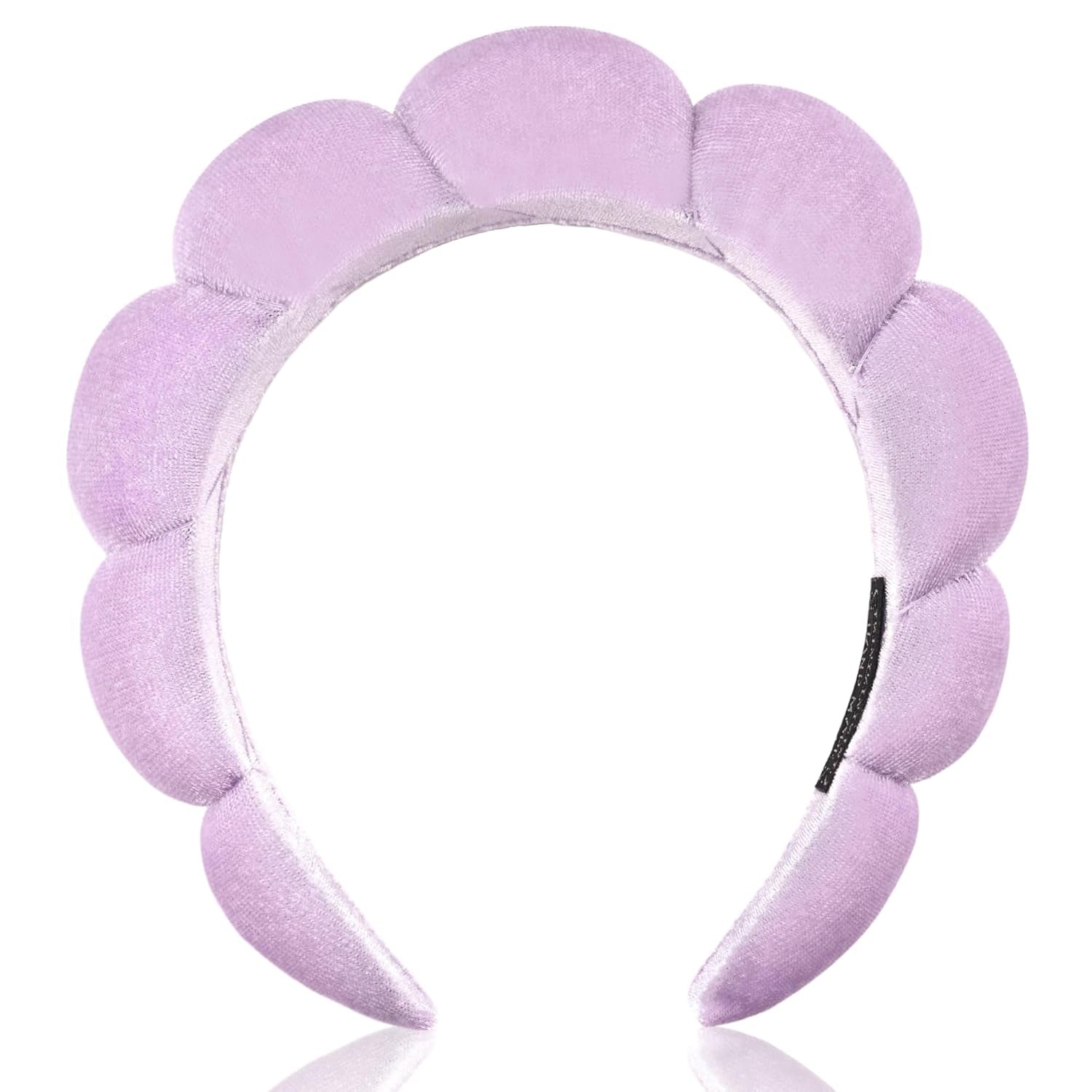 Spa Headband for Women Sponge Headband for Washing Face Clouds Soft Hairband Makeup Headbands for Women Girls Shower Makeup Skincare (Purple)