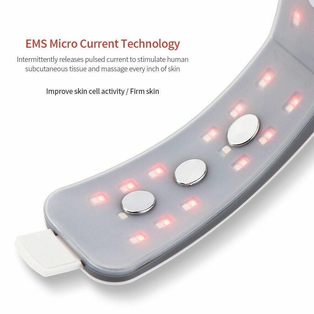 Electric V-Face Lift Red Blue Light Vibration Massage Skin Lifting Beauty Device