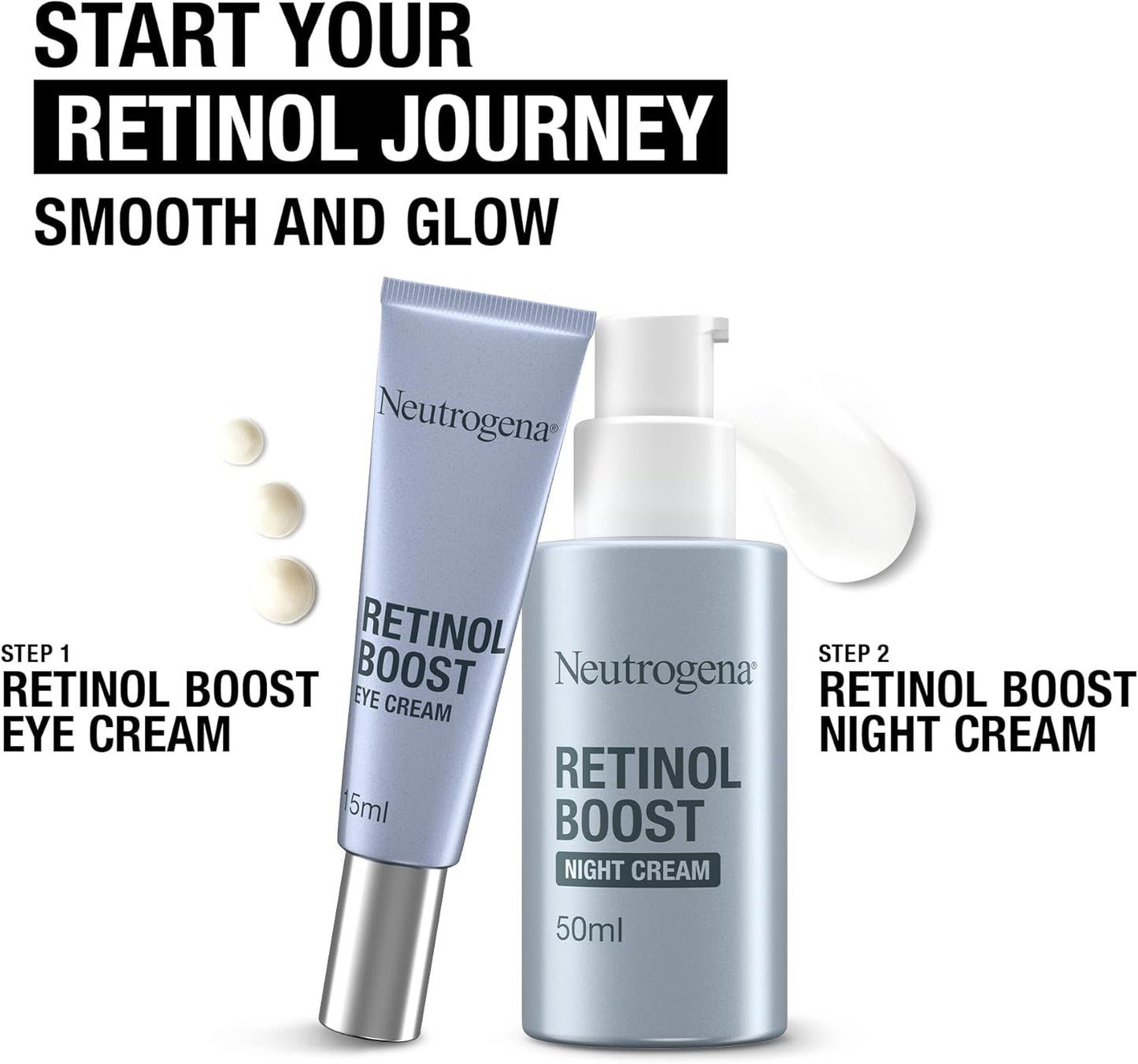 Smooth and Glow Duo Bundle, Retinol Boost Night Cream 