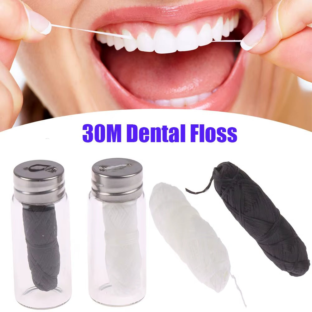 Mint Flavored Eco-Friendly Floss Spool Bamboo Dental Floss Oral Hygiene Oral Care Teeth Flosser Dental Flosser
