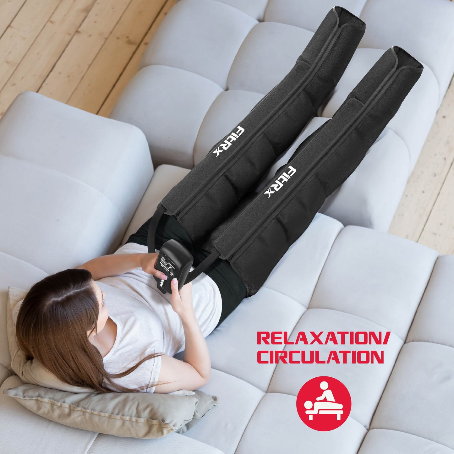 Air Compression Leg Massager Recovery System for Muscle Recovery and Improved Circulation