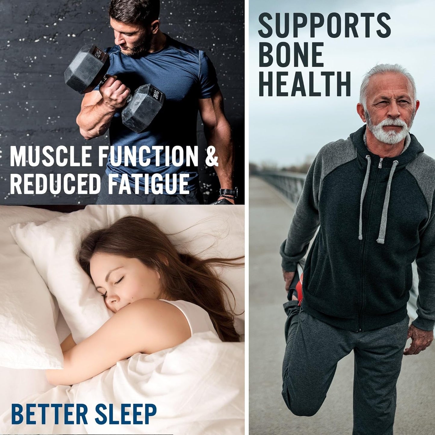 Magnesium Glycinate Supplements for Bone, Muscle, Nervous System Sleep Health 