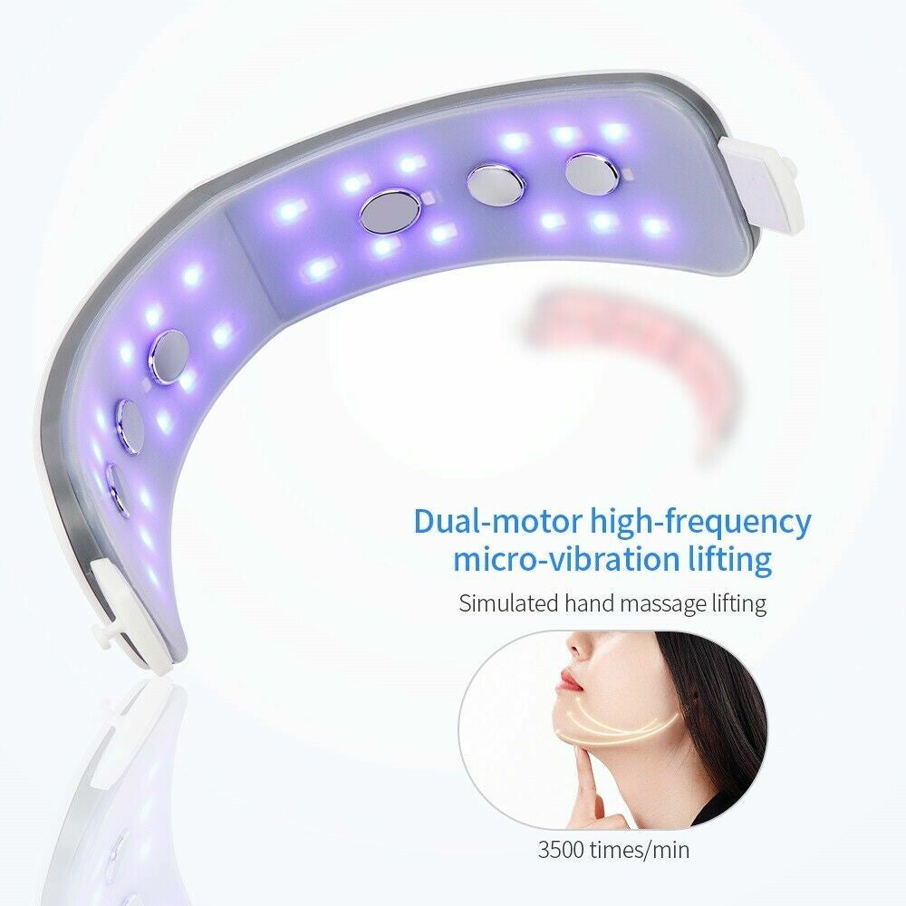 Electric V-Face Lift Red Blue Light Vibration Massage Skin Lifting Beauty Device