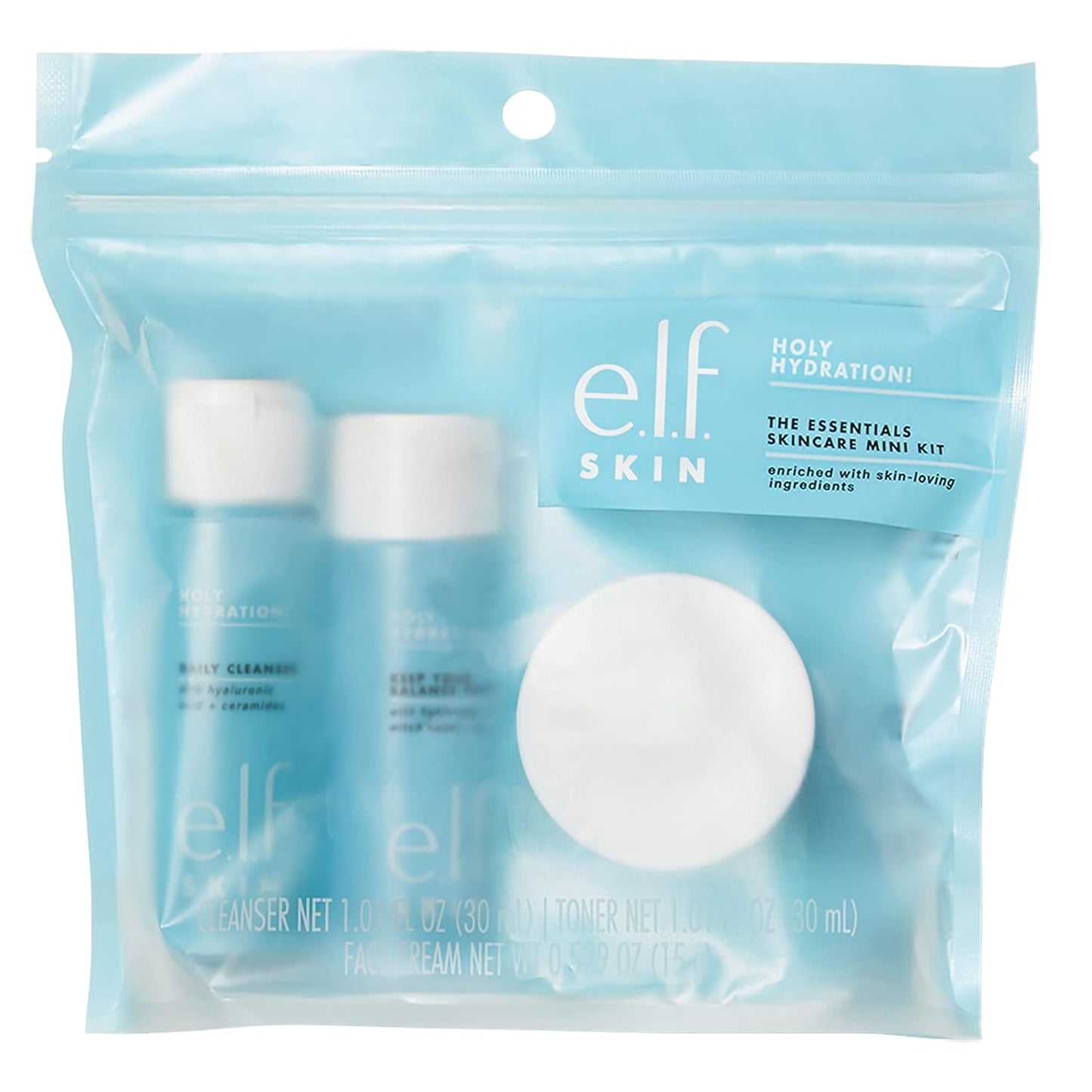 Skin Holy Hydration! the Essentials Mini Kit, Cleanser, Toner & Moisturizer for Hydrated & Balanced Skin, Tsa-Friendly Sizes
