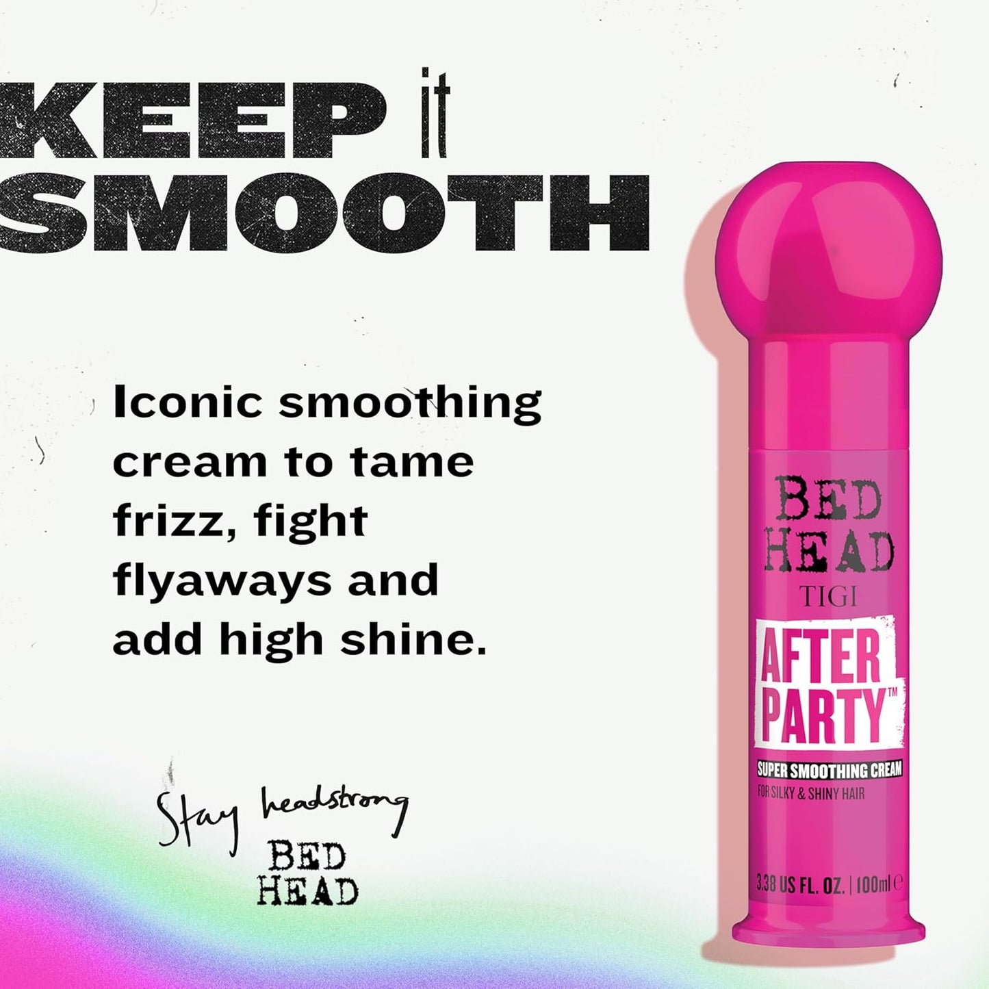 by  after Party Super Smoothing Cream – anti Frizz Hair Styling Product with Humidity Protection for Frizzy, Dull or Coarse Hair, 3.38 Fl. Oz.​