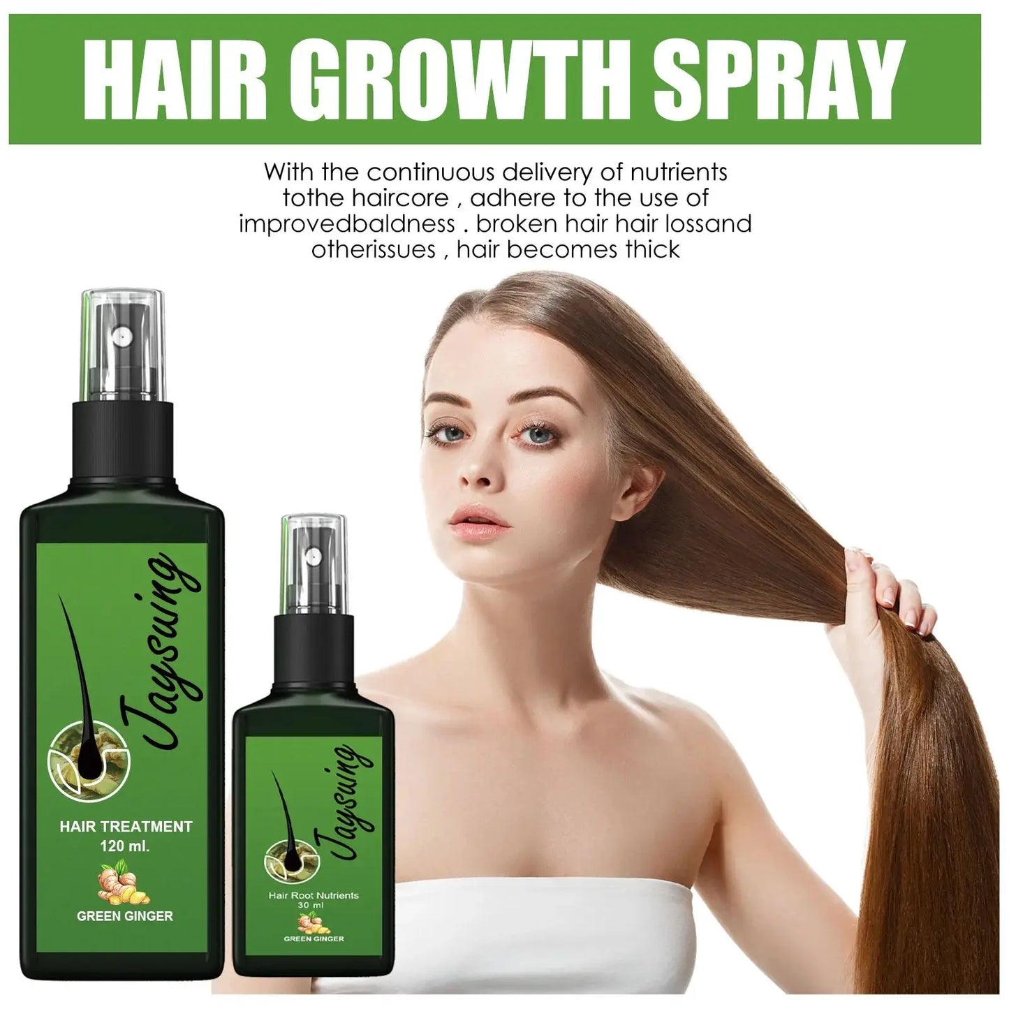 Hair Growth Spray Ginger Damaged Treatment Solution