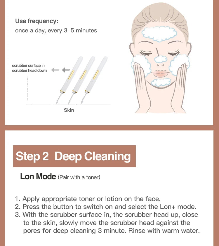 Ultrasonic Skin Scrubber Vibration Facial Lifting skin care