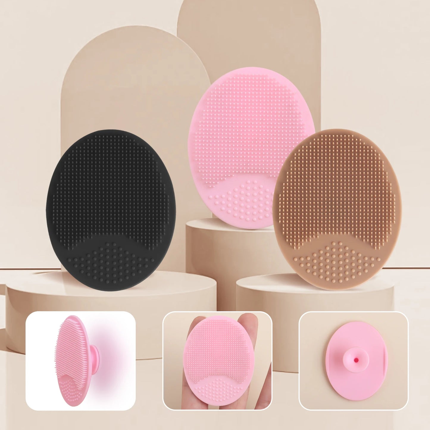 Wash a face to brush Silicone Cute Sucker mini Cleansing	cleaning brush for Face Washing