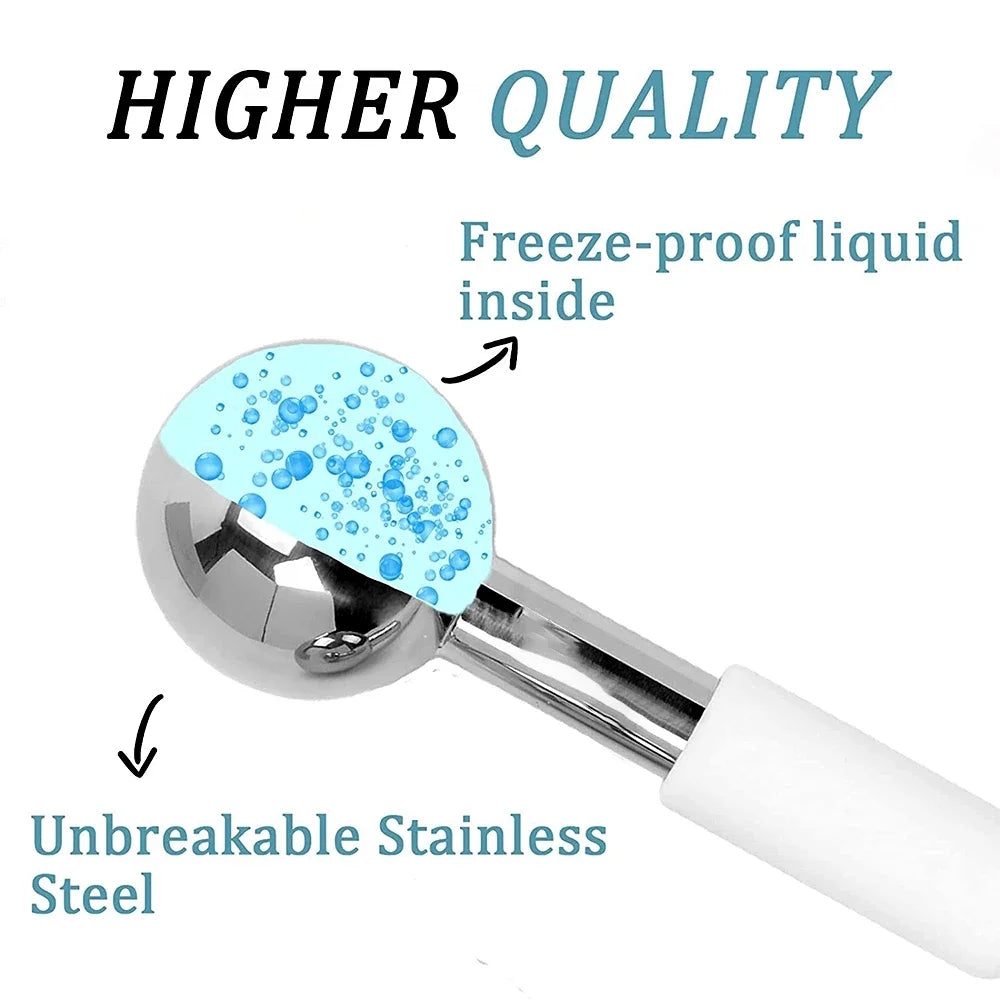Stainless Ice Globes Facial Cooling Roller