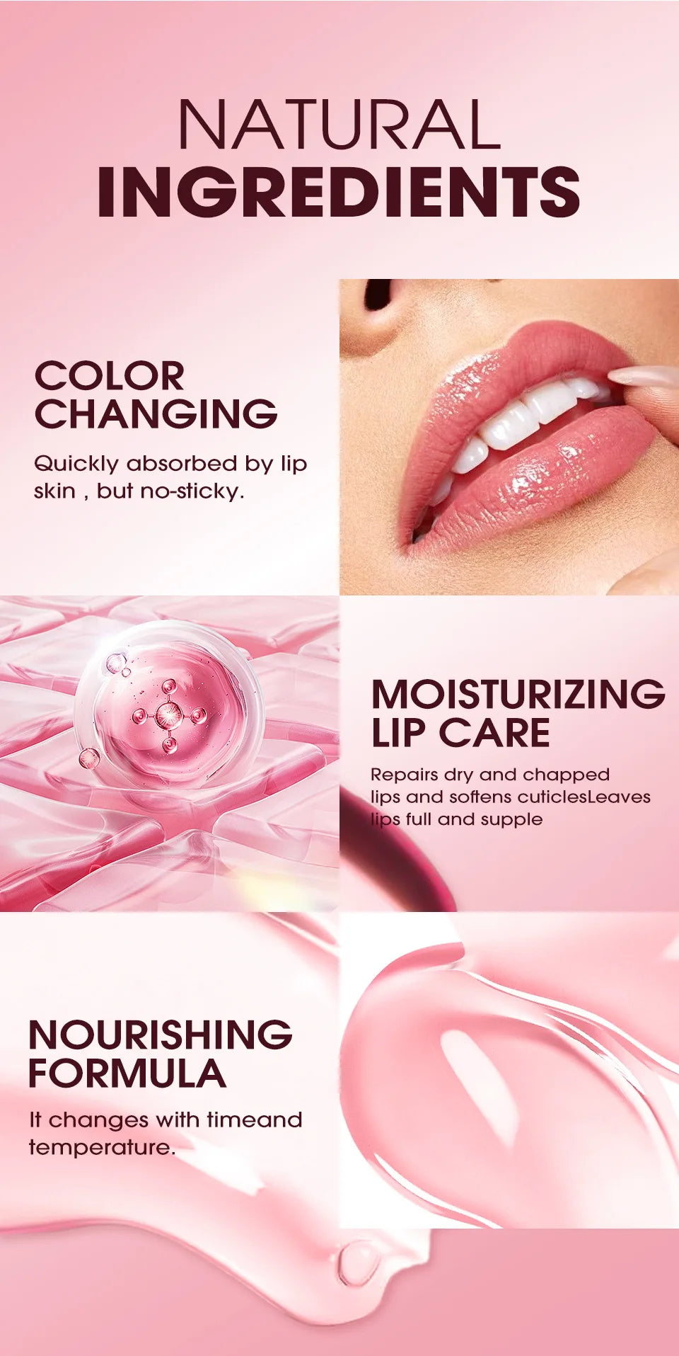 Natural Moisturizing Lipstick Moisturizes Water Feeling