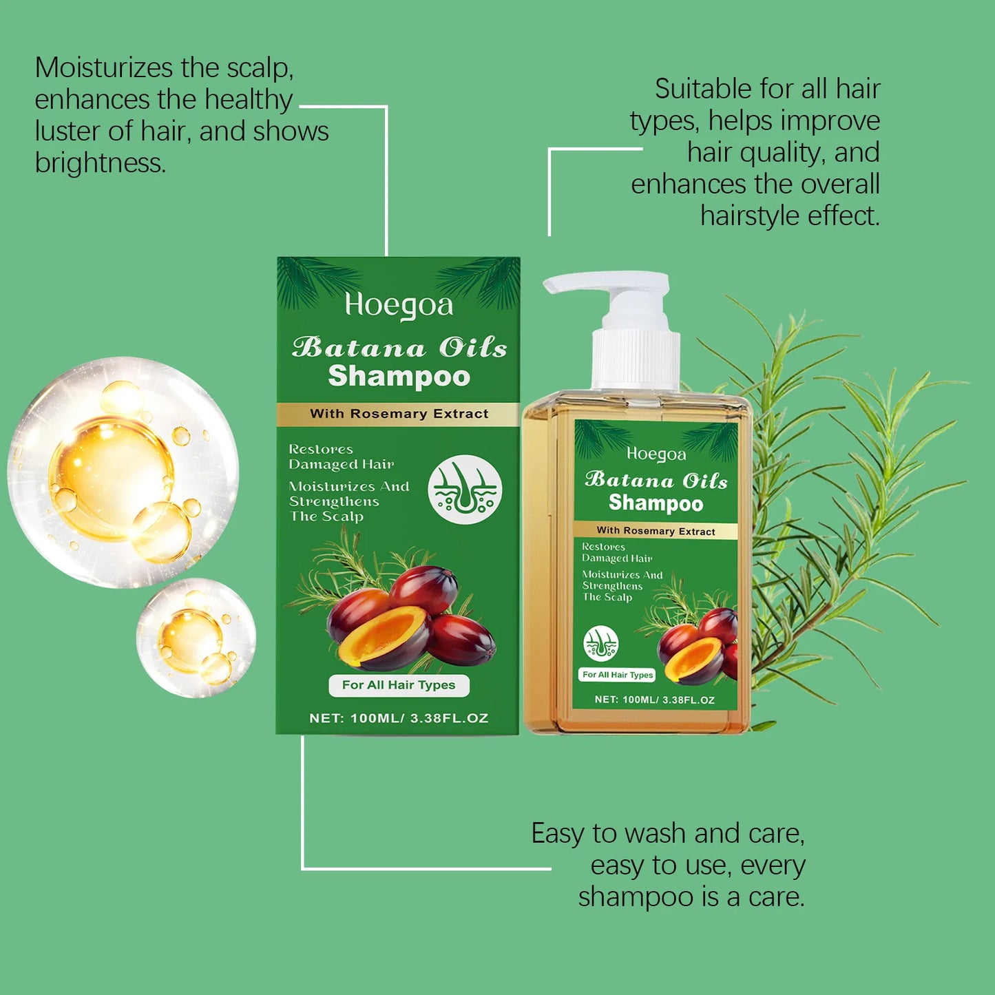 Batana Oil & Rosemary Hair Care Shampoo Deep Nourishing