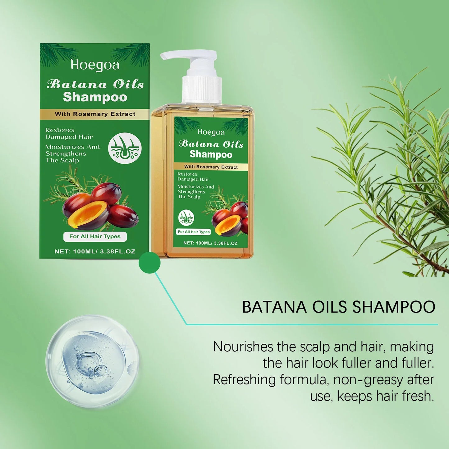 Batana Oil & Rosemary Hair Care Shampoo Deep Nourishing