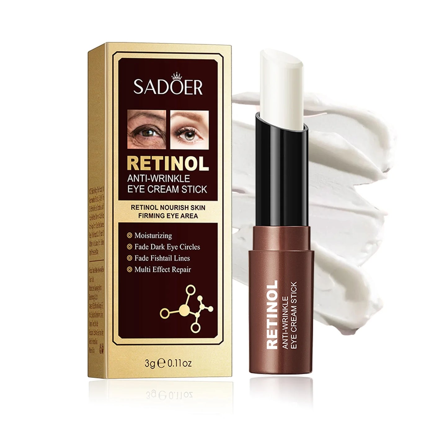 Retinol Eye Cream Stick Reduces Dark Circles and Wrinkles