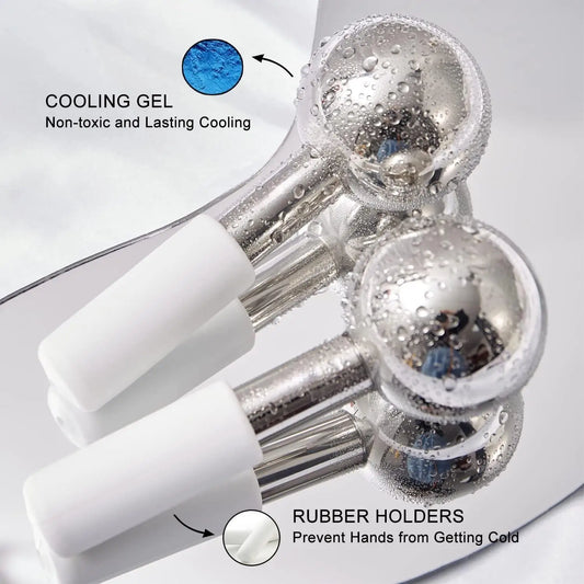 Stainless Ice Globes Facial Cooling Roller