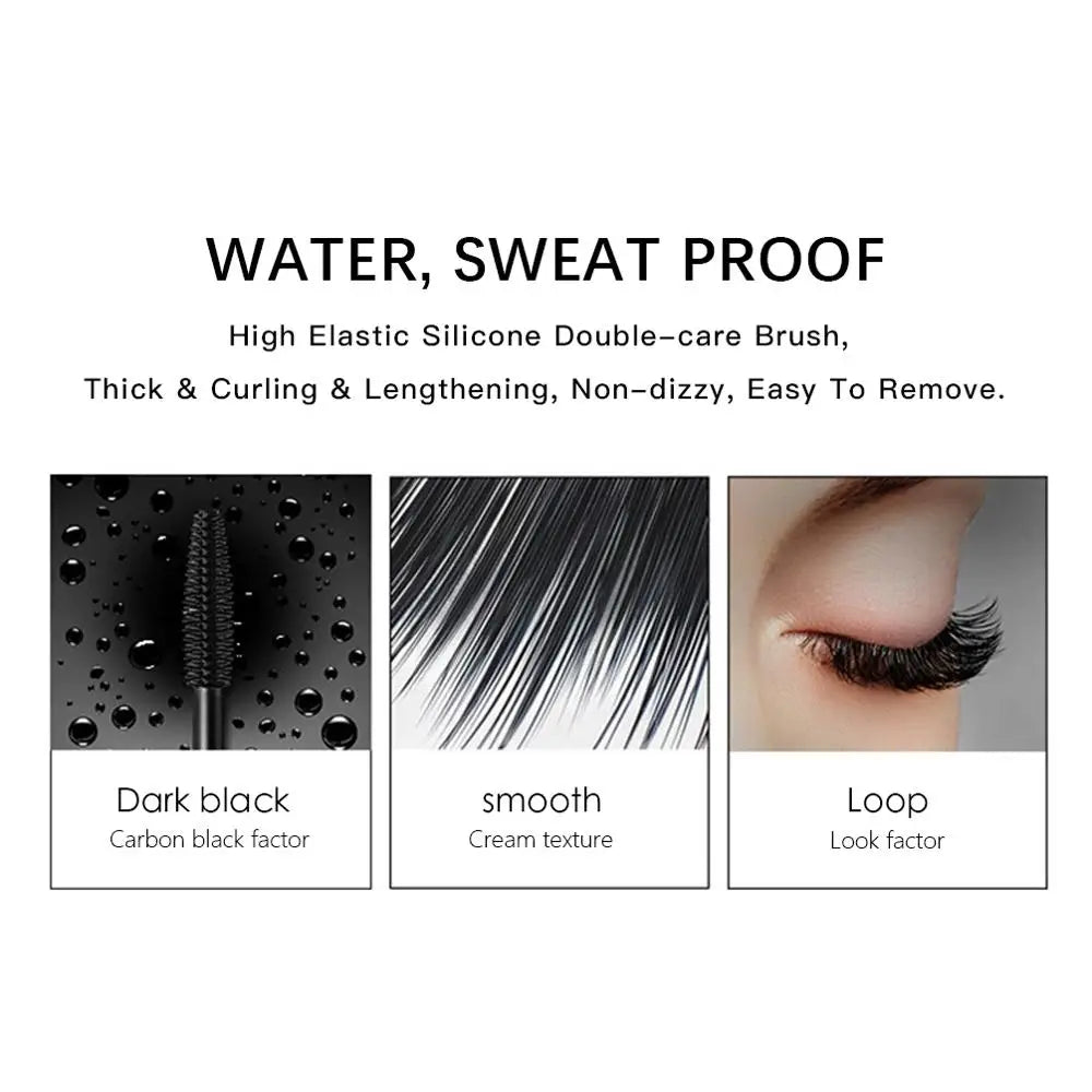 4D Silk Fiber Eyelash Mascara Waterproof Black Mascara