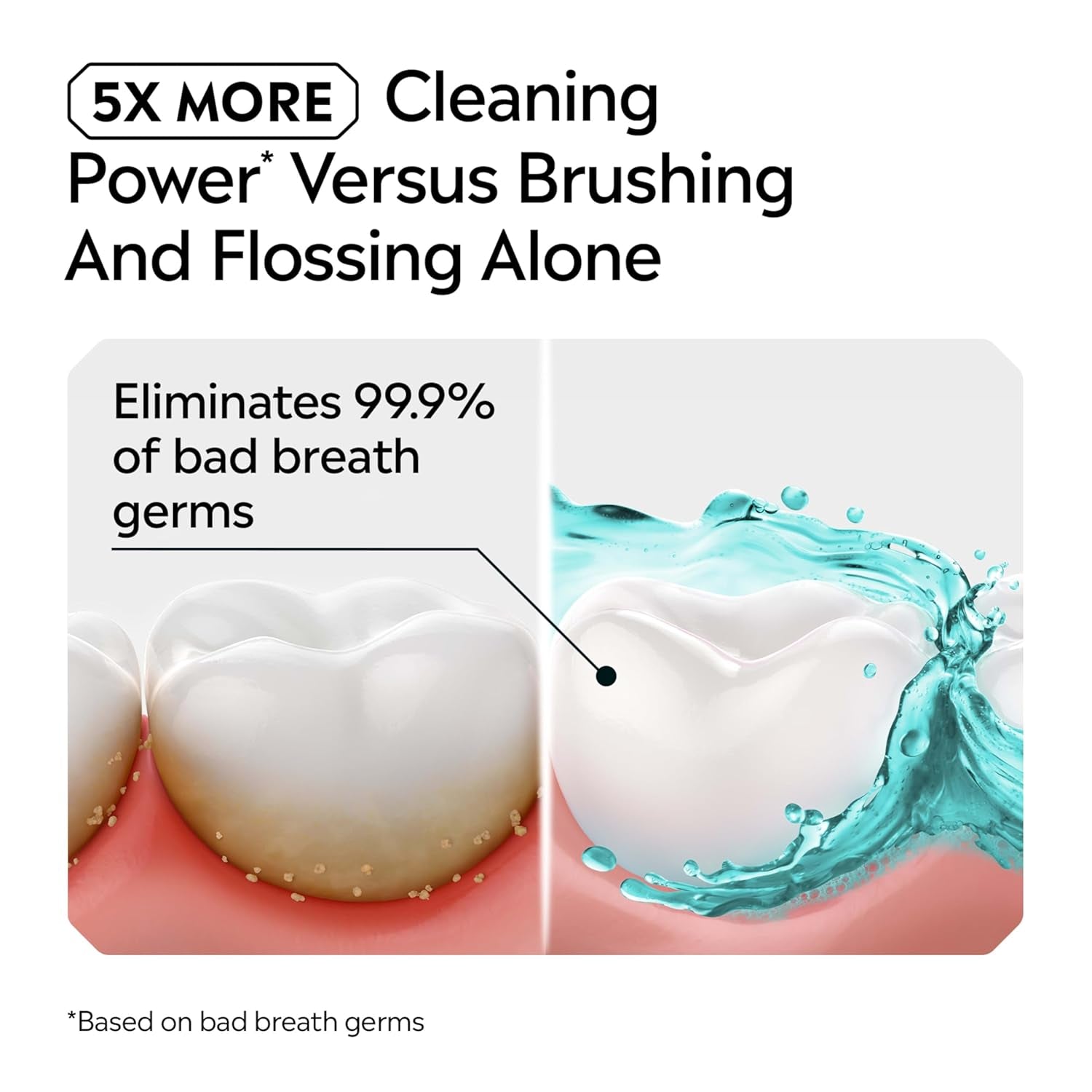 Ultraclean Oral Care Antiseptic Mouthwash, Everfresh Technology to Help Fight Bad Breath, Gingivitis, Plaque & Tartar, Ada-Accepted Tartar Control Oral Rinse, Cool Mint, 1 L