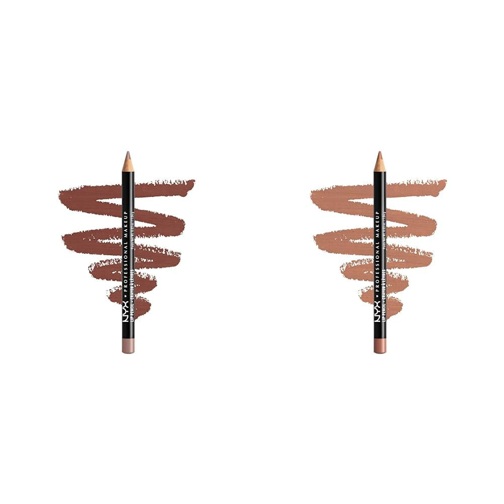 Slim Lip Pencil 2-Pack - Mahogany & Natural Long-Lasting Creamy Lip Liners