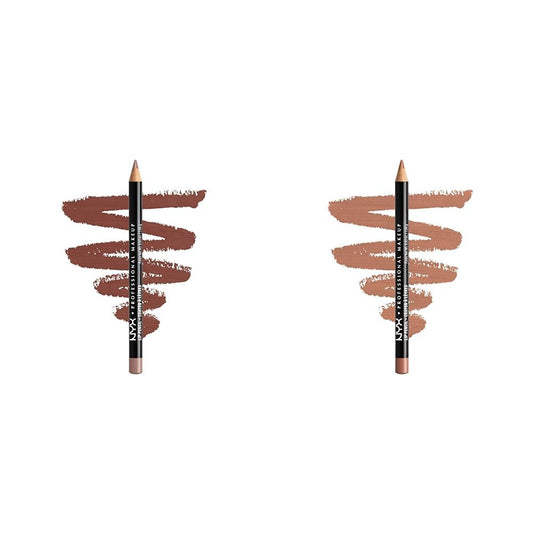 Slim Lip Pencil 2-Pack - Mahogany & Natural Long-Lasting Creamy Lip Liners