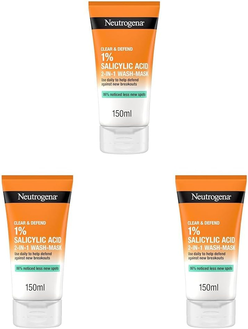 ® Clear & Defend 1% Salicylic Acid 2-IN-1 Wash-Mask  (Pack of 3)