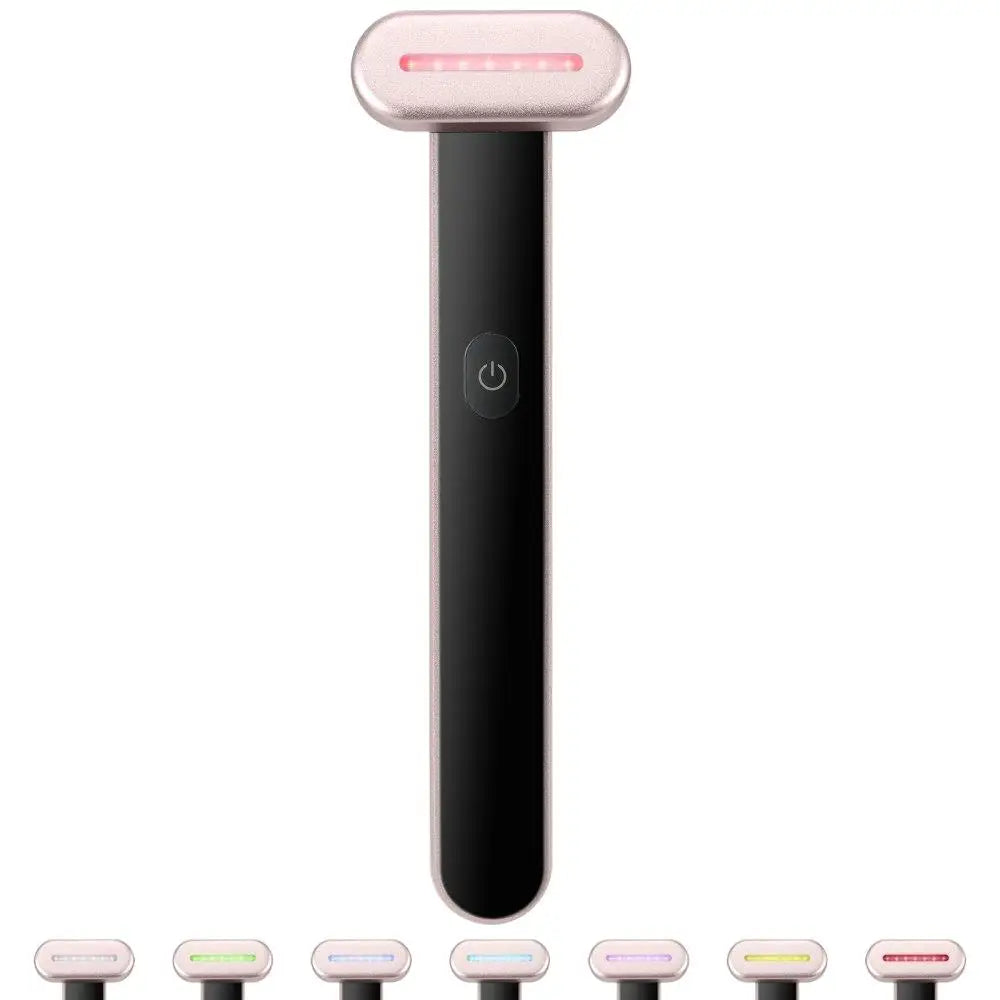 Red Light Therapy Wand 7 Color Facial Heating Therapy & Microcurrent Massage Portable Beauty Device