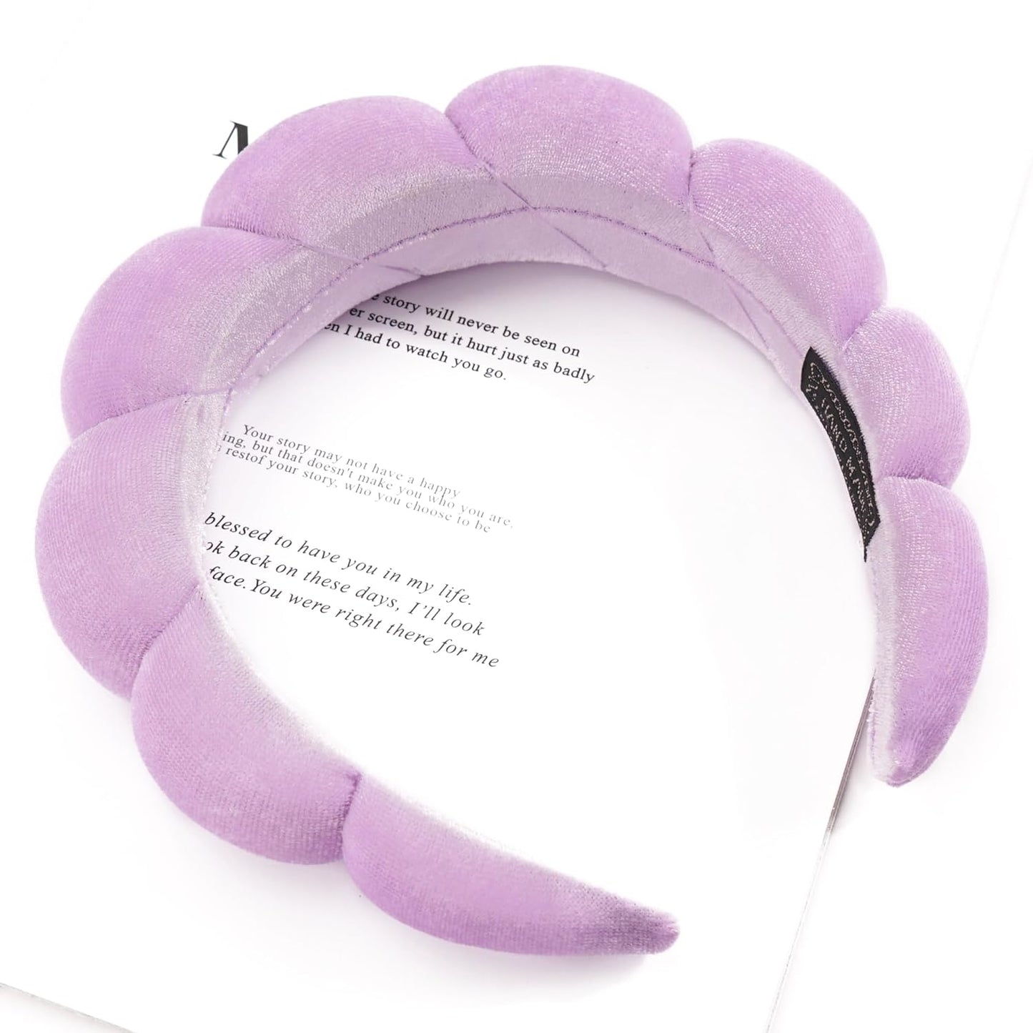 Spa Headband for Women Sponge Headband for Washing Face Clouds Soft Hairband Makeup Headbands for Women Girls Shower Makeup Skincare (Purple)