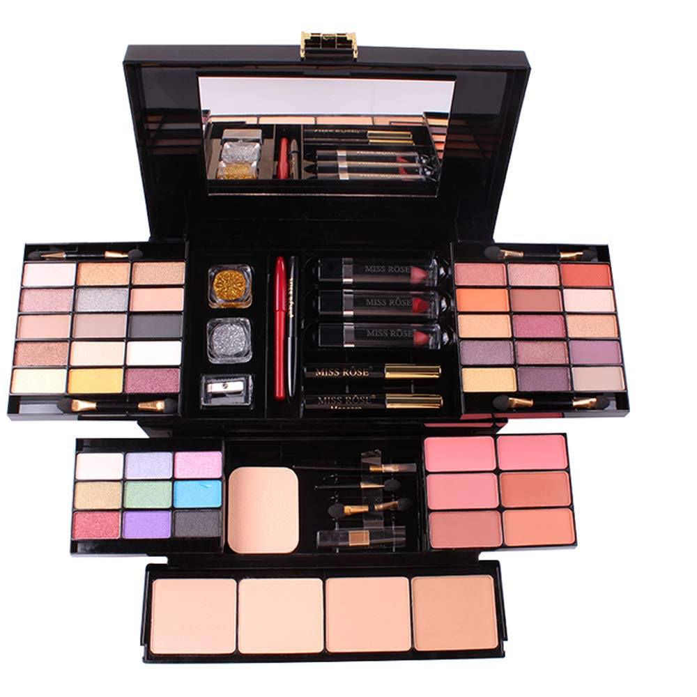 All-In-One Makeup Gift Set Carry All Makeup Kit Women Full Kit with Makeup Bag Concealer Lipgloss Lipstick Blush Foundation Face Powder Eyeshadow Palette Cosmetic Palette #8