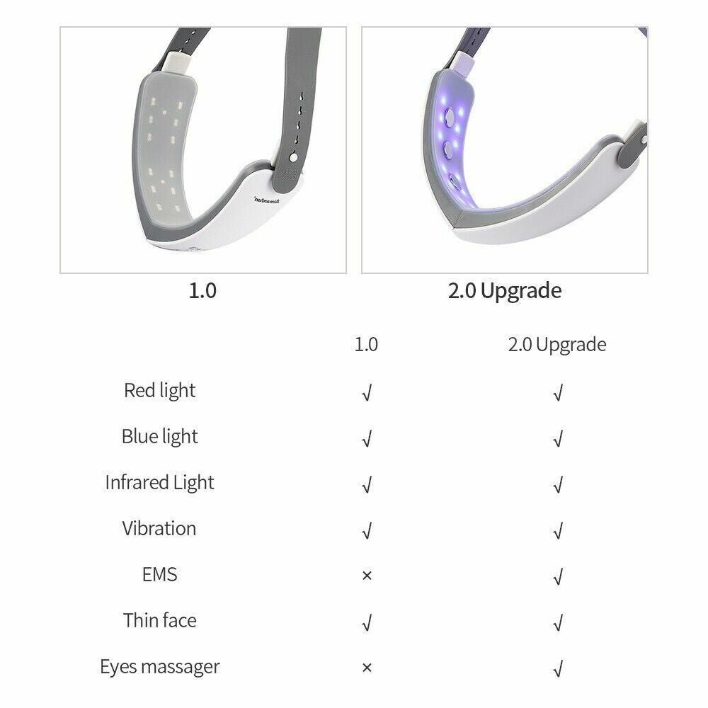 Electric V-Face Lift Red Blue Light Vibration Massage Skin Lifting Beauty Device