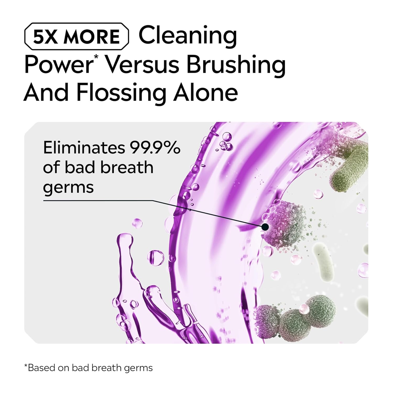 Total Care Anticavity Fluoride Mouthwash, 6 Benefits in 1 Oral Rinse Helps Kill 99% of Bad Breath Germs, Prevents Cavities, Strengthens Teeth, Fresh Mint, Twin Pack, 2 X 1 L