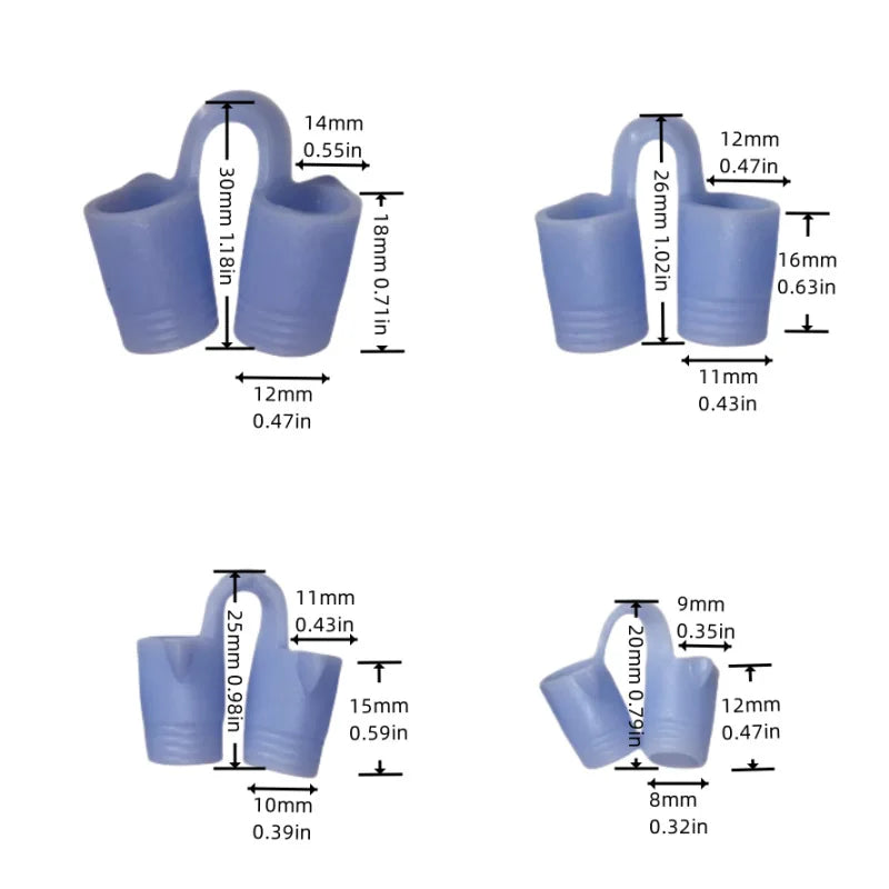 New Blue Silicone 4/8Pcs/Set Snoring Solution anti Snoring Devices Snore Nose Vents Nasal Dilators for Better Sleep Sleeping Aid