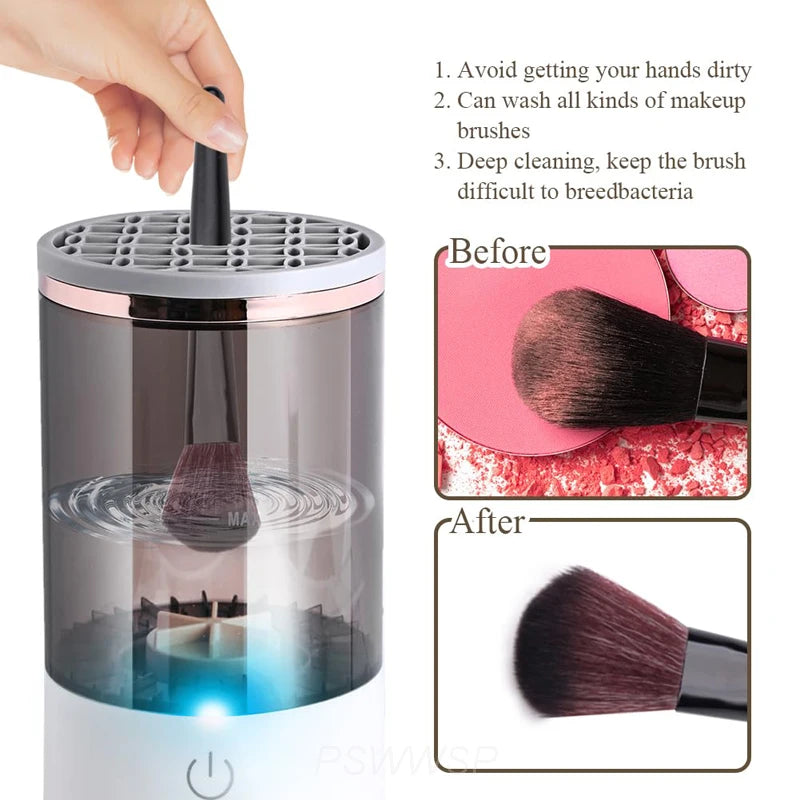  Portable Electric Makeup Brush Cleaner 