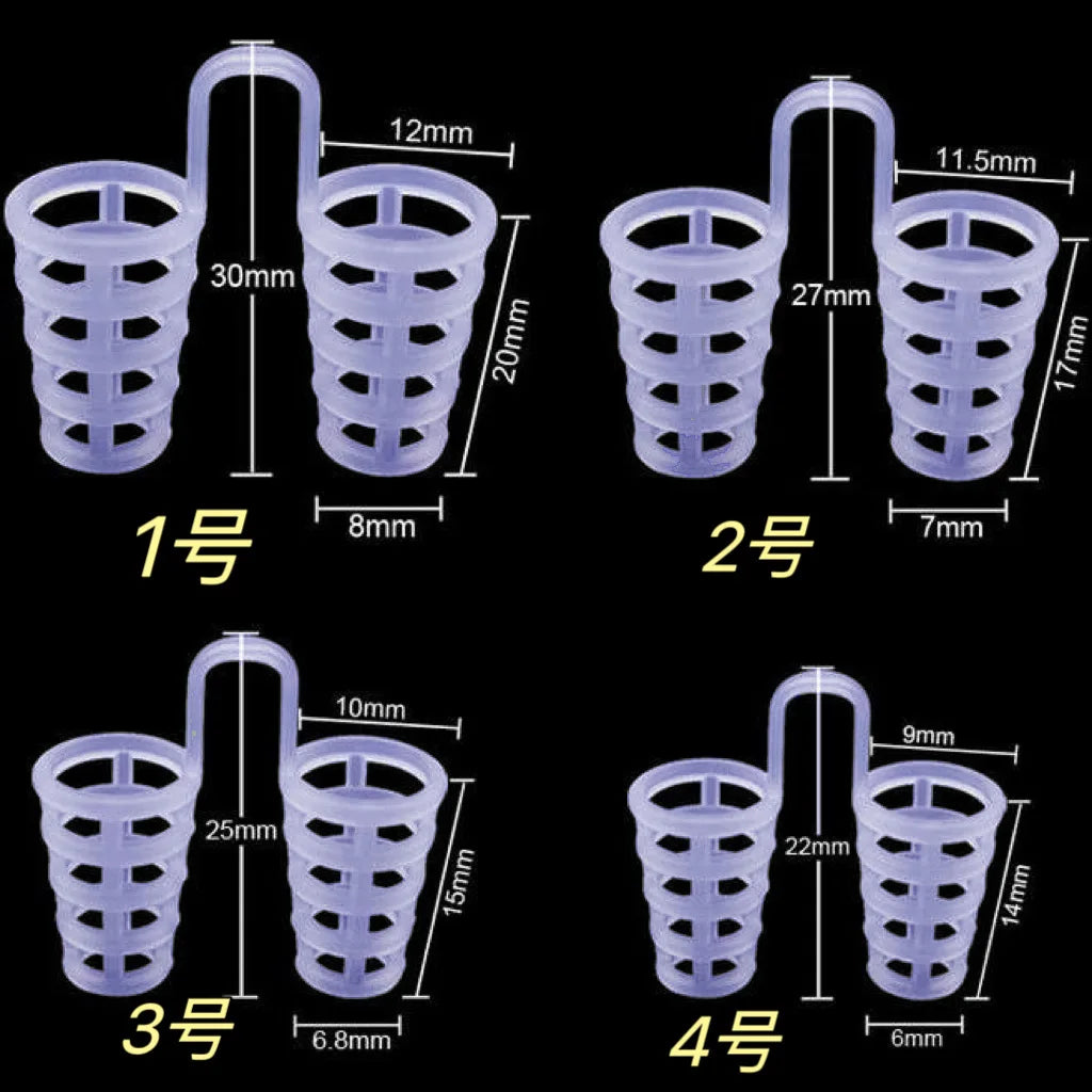 New Blue Silicone 4/8Pcs/Set Snoring Solution anti Snoring Devices Snore Nose Vents Nasal Dilators for Better Sleep Sleeping Aid