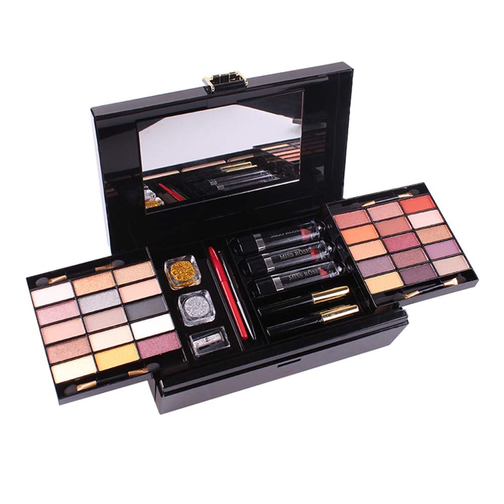 All-In-One Makeup Gift Set Carry All Makeup Kit Women Full Kit with Makeup Bag Concealer Lipgloss Lipstick Blush Foundation Face Powder Eyeshadow Palette Cosmetic Palette #8